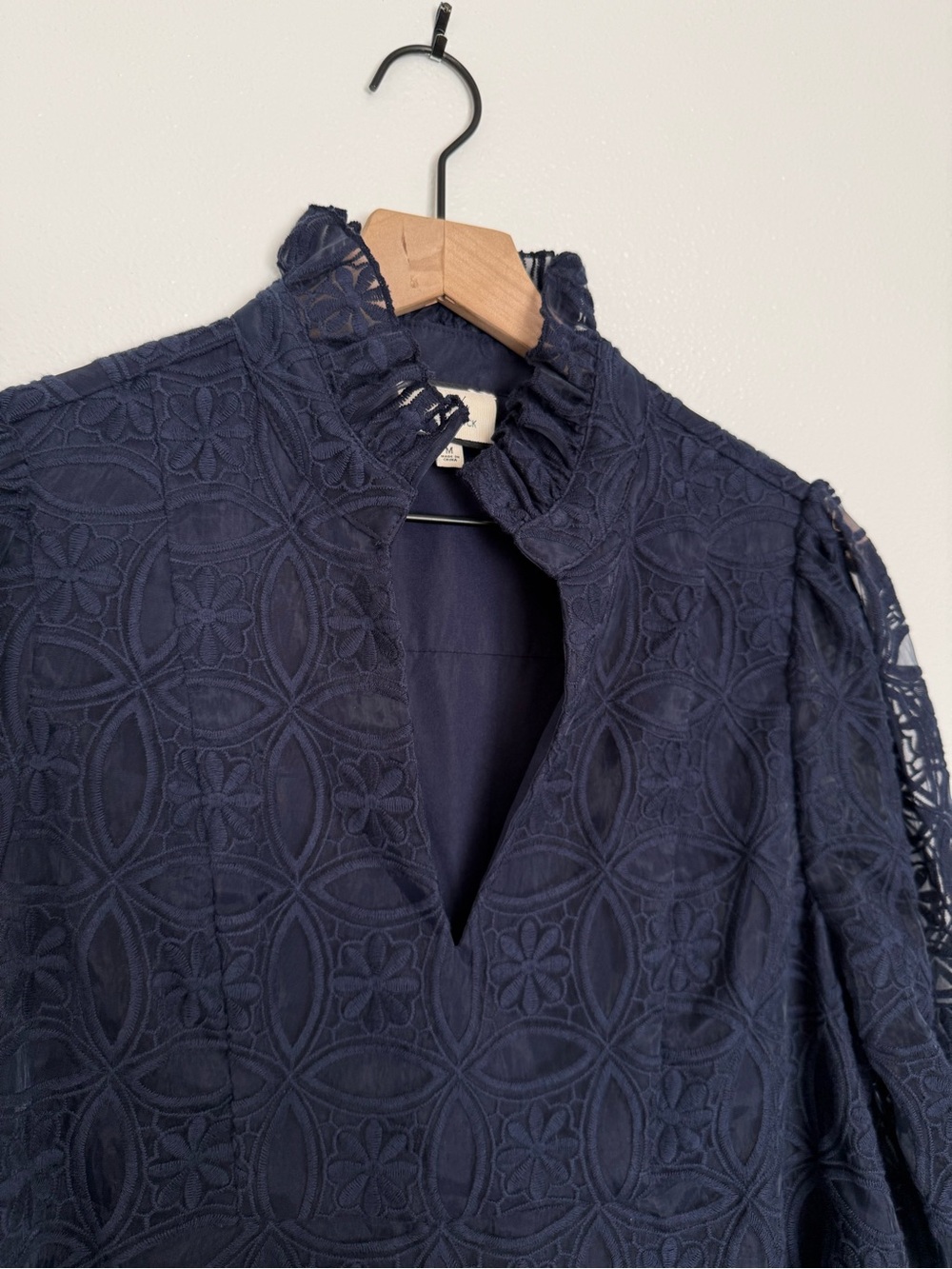 Tuckernuck Navy Lace Long-Sleeve Mini Dress - Picture 5 of 14